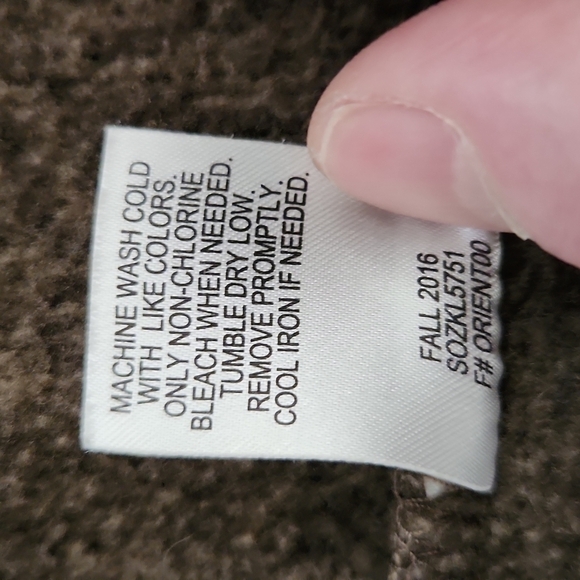 Rustic Ridge Brown Fleece Pullover Jacket - Picture 6 of 6